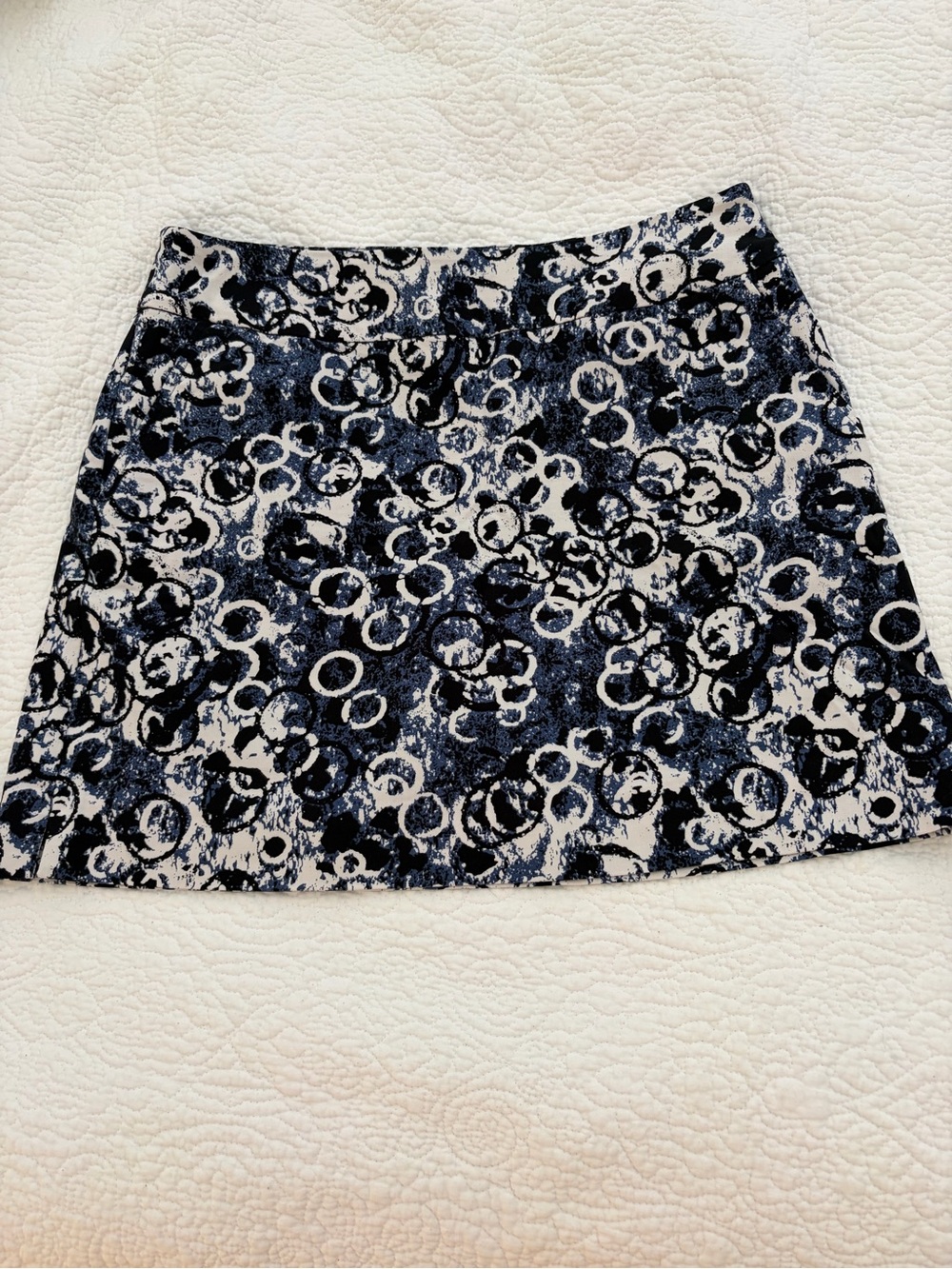 Skort Navy Blue & White Stretch Women's size 10